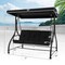 Costway 3-Seat Outdoor Converting Patio Swing Glider Adjustable Canopy Porch Swing Coffee/Black/Wine